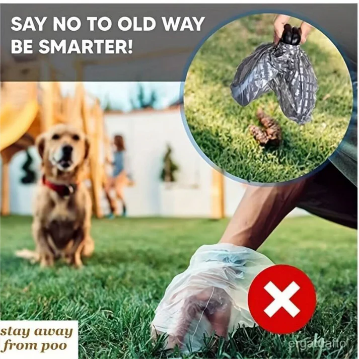 Portable Poop Scooper, Waste Cleaner + Free 3 Roll Bags