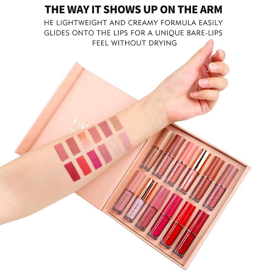 Handaiyan Lipstick – Set of 12 Matte Velvet Mini Liquid Lipsticks